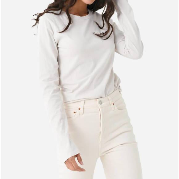 NEW VELVET BY GRAHAM & SPENCER keegan long sleeve top in bone - Picture 2 of 4